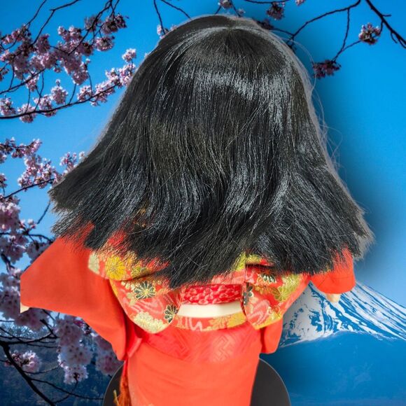 Heian Shunpo Kyoto Ichimatsu Doll 16in Pure Silk Kimono w Box & Papers Japan - Picture 9 of 16